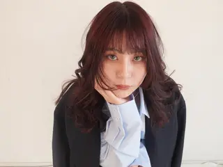 ミディアム カラー 小笠原 悠斗のヘアスタイル