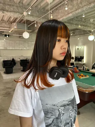 セミロング 💥ウルフカット デザインあんな💥のヘアスタイル