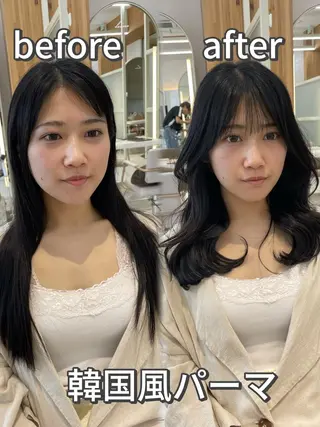 ミディアム 顔周り/透明感カラー /韓国ヘア/TAKUのヘアスタイル