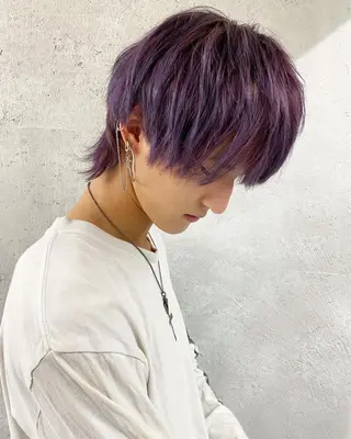 ミディアム カラー パーマ ヘアアレンジ メンズ 【池袋/スパイキー ショート】ⓝⓘⓜⓤのヘアスタイル