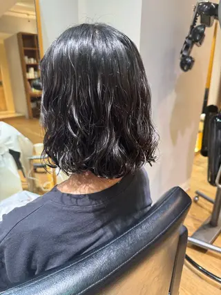 ミディアム コテ巻き風/ボブ パーマ🌼杉田 萌恵のヘアスタイル