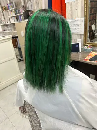 ミディアム カラー ハイトーンArphy 安蒜佑太のヘアスタイル