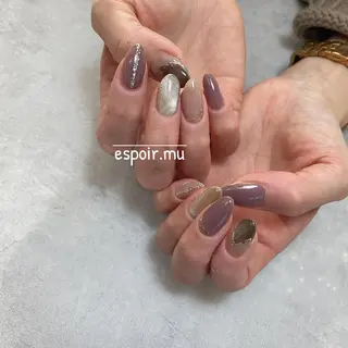 ロング ネイル espoir. muのネイルデザイン