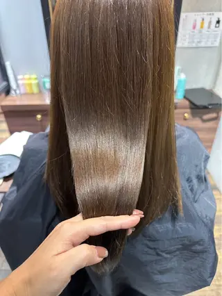 ロング Leverage広尾所属・透明感カラー/ ぷるぷる髪質改善💖のヘアスタイル