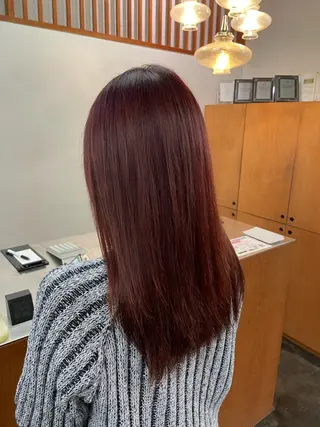セミロング カラー 都築 あんずのヘアスタイル
