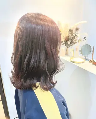 セミロング カラー 中村 あやかのヘアスタイル