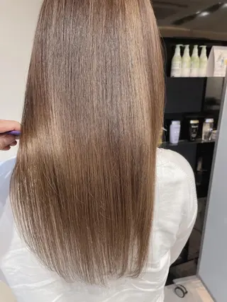 ミディアム パーマ 髪質改善カラー🦋 田村のヘアスタイル