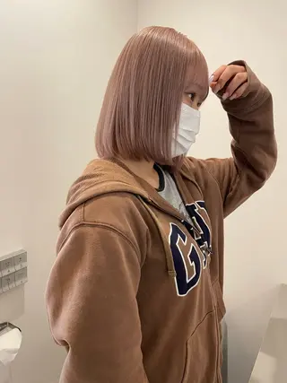 ミディアム ボブカットモデル/パ ーマ/harunaのヘアスタイル