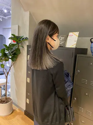 カラー アカリ /パーマスタイルのヘアスタイル