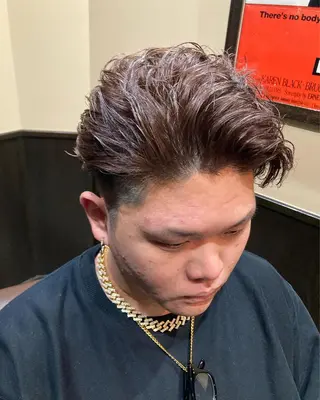 ミディアム パーマ メンズ CuMARi所属・🌈福本 裕也🌈のヘアスタイル