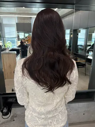 ロング カラー レイヤー/柔色 カラー/SAkiのヘアスタイル