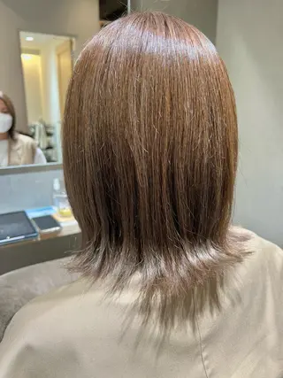 ミディアム カラー 縮毛矯正×艶カラー /中村勇太のヘアスタイル