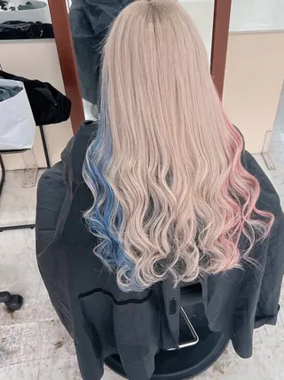 ロング エクステ＆カラー 特化F-card上通のヘアスタイル