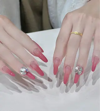 ネイル 🍑長さだし ワンホン💅モモコのネイルデザイン