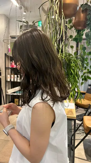 ミディアム カラー じゅわっと暖色カラー 🍊Moemiのヘアスタイル