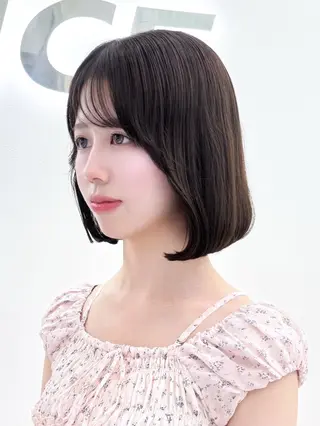ミディアム カラー ヘアアレンジ ‎🤍韓国ボブ/ 縮毛矯正🪽‪ひかりのヘアスタイル