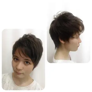 ショート パーマ Garret 新宿店【ギャレット】所属・⛑️髪質改善請負人 ⛑️ヤマザキタカヒトのヘアスタイル