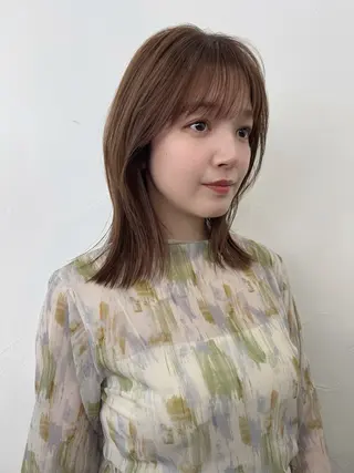 カラー サラツヤ縮毛矯正✨ モデル募集（藤野）のヘアスタイル