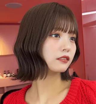 ショート カラー 莉乃/縮毛矯正/髪質 改善/艶カラーのヘアスタイル