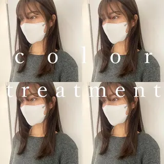 ミディアム カラー コテ巻き風パーマ✨ 韓国ヘア🤎近下菜央のヘアスタイル