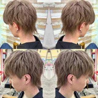 ショート カラー メンズ "PEPPU "所属・派手髪、ハイトーン ショートヘアShinのヘアスタイル