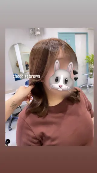 ミディアム 【coco.】hair所属・カジカワサキ/髪質 改善/クロスパーマのヘアスタイル