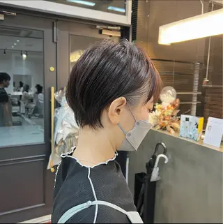 ショート 切りっぱなしボブ 👩🏼ミニボブのヘアスタイル