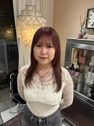 セミロング 寺尾 遥のヘアスタイル