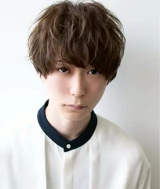 ショート カラー パーマ メンズ 因幡 颯のヘアスタイル