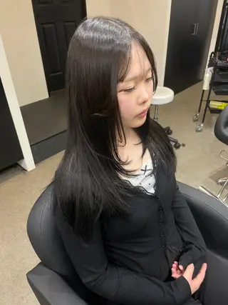 ロング カラー Agu hair  Code  Line所属・坂井 里奈のヘアスタイル