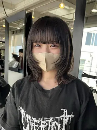 ミディアム ️🩵RINKA/ ハイトーンカラー🩵のヘアスタイル