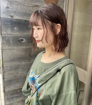 ミディアム longtemps所属・カワサキ マホのヘアスタイル