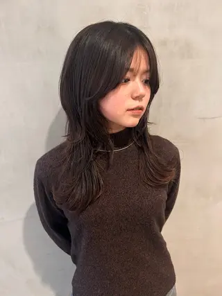 セミロング 顔まわり/暖色 可愛い特化🎀ゆうなのヘアスタイル