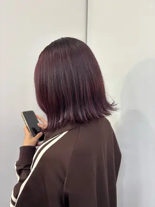 ミディアム カラー ギミックパシャ所属・みゆ/ケア ブリーチ/ハイトーンのヘアスタイル