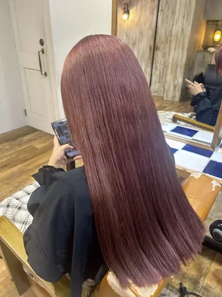 ロング カラー 透明感/ブリーチ/ 髪質改善💛miuのヘアスタイル