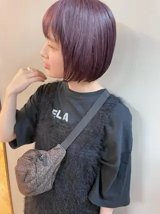 ミディアム カラー パーマ ヘアアレンジ メンズ キッズ ネイル マツエク・マツパ アイブロウ tatsumi/ボブ ウルフ/レイヤーのヘアスタイル