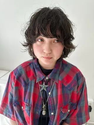 ミディアム パーマ レイヤーカット/艶髪 ✨💭KIRARIのヘアスタイル