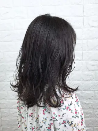 ミディアム カラー エイジングケア特化 美容師✂️山崎竜二のヘアスタイル