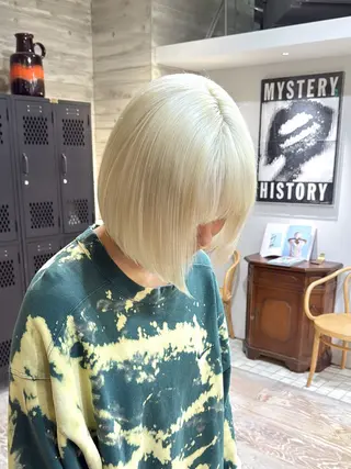 ミディアム カラー 色落ち綺麗透明感カラ /ボブ/ナカツヒカルのヘアスタイル