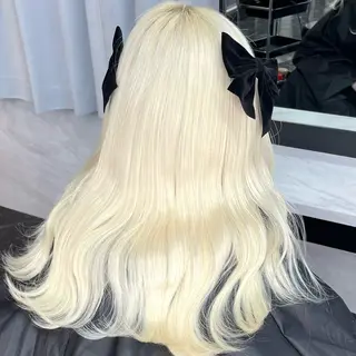 ミディアム カラー エクステ🩵ブリーチ 韓国ヘア🩵KAEのヘアスタイル