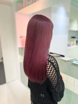 ロング カラー amane໒꒱うる艶 ブリーチ透明感カラーのヘアスタイル