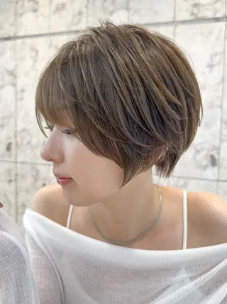 ショート カラー パーマ ヘアアレンジ メンズ 新宿/髪質改善/ボブ 韓国レイヤー大重聖斗のヘアスタイル