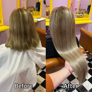 ロング シール+ちび編み込み エクステ梅田🐨のヘアスタイル