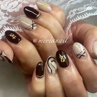 ミディアム カラー メンズ ネイル アイブロウ INFINITY所属・INFINITY nailのネイルデザイン