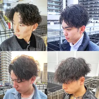 ショート パーマ メンズ メンズヘア特化 崎田 成人のヘアスタイル