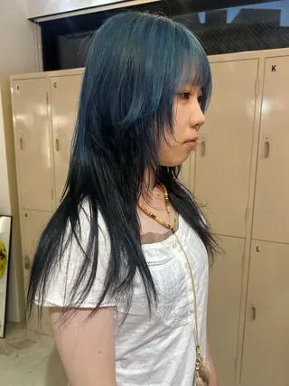 ロング 💥ウルフカット デザインあんな💥のヘアスタイル