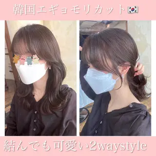 ミディアム レイヤー/顔周り 田山　穂波のヘアスタイル