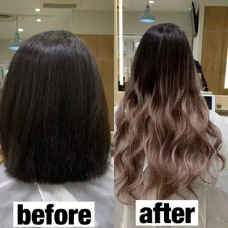 ロング カラー ヘアアレンジ マツエク・マツパ TATSUYA アートディレクターのヘアスタイル