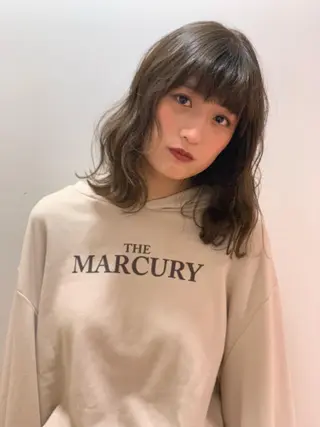 ミディアム 透明感カラー 金村真子のヘアスタイル