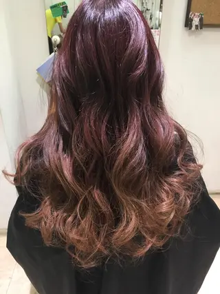 セミロング カラー ヘアアレンジ きむえり/髪質改善 /セット/カラーのヘアスタイル